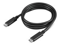 Kabel USB - USB-C (M) do USB-C (M) - 20 V - 5 A - 1 m - podporuje 4K, USB napájení (5 A, 100 W) - černá - pro ThinkPad T16 Gen 4 21QN