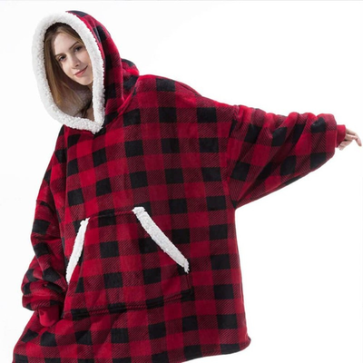 Mikinová deka 4L 10793c Red/black