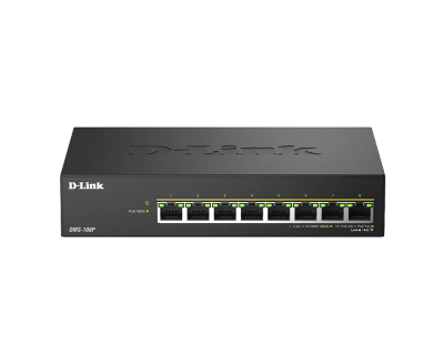 D-Link DMS-108P/E, 8x 2.5G PoE, Unmanaged Switch, Metal