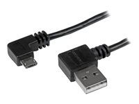 M/M - USB A to Micro B Cable - 3ft Right Angle Micro USB Cable (USB2AUB2RA1M) - Kabel USB - Micro USB typ B (M) do USB (M) - USB 2.0 - 1 m - konektor s pravým úhlem - černá - pro P/N: USB2PCARBK, USB2PCARBKS, USBEXTAA10BK, USBEXTAA6BK, USBLT2PCARW, USBUB2PCARB