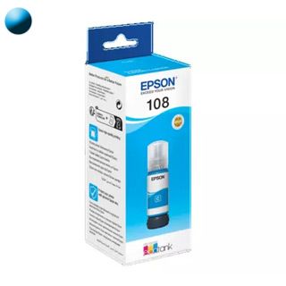 EPSON 108 EcoTank, Cartridge, azurová (cyan)