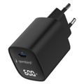 GEMBIRD Nabíječka, USB-C, 60W, LCD, černá