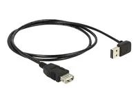 Prodlužovací šňůra USB - USB (F) do USB (M) - USB 2.0 - 2 m - 90° konektor - černá