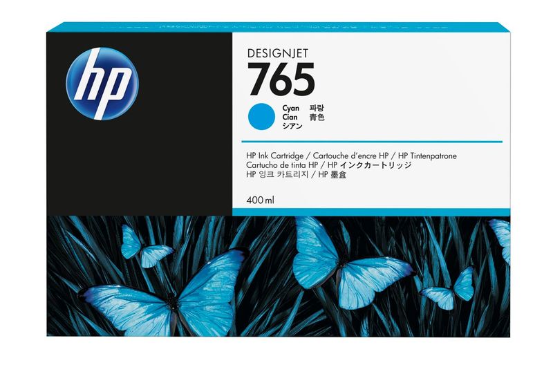 HP 765 Designjet azurová (400 ml), F9J52A