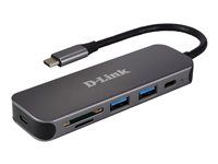 Rozbočovač - včetně čtečky karet - 2 x SuperSpeed USB 3.0 + 1 x USB-C - desktop