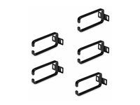 Startech 5-Pack 1U Vertical Cable Management D-Ring Hooks, Cable Manager For 19" Server Racks/Cabinets, Network Rack Wire Organizers, Cable Guide Rings - Kroužek pro usporádání kabelu (vertikální) - cerná - 1U (balení 5)