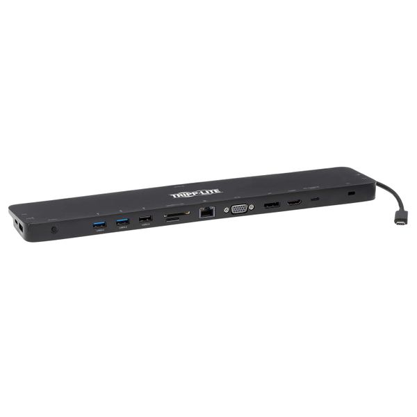 Dokovací stanice USB-C / 3x displej, HDMI 4K, DP, VGA, USB3.2 G1, USB-A/C, GbE, 100W nabíjení
