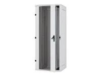19'' stojanový rozvaděč 32U/800x800mm prosklené dveře, IP20 nosnost 1200kg/1500kg světle šedý RAL7035