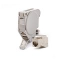 KELINE Držák na DIN lištu, Cat 6A 1xRJ45/s osazen