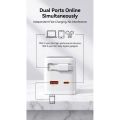 MEGATECH, Rýchlonabíjačka 2x USB-C/1x A, 70W, biel