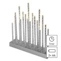 LED svícen stříbrný, 28,5 cm, 3x AA, vnitřní, teplá bílá, časovač