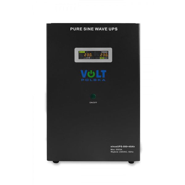 Zdroj záložní VOLT Sinus UPS 500 12V 230V 500W + baterie 40Ah Black