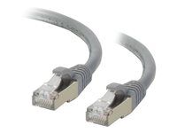 Patch kabel - RJ-45 (M) do RJ-45 (M) - 5 m - STP - CAT 6a - lisovaný, provedení bez hrbolků, licna - šedá