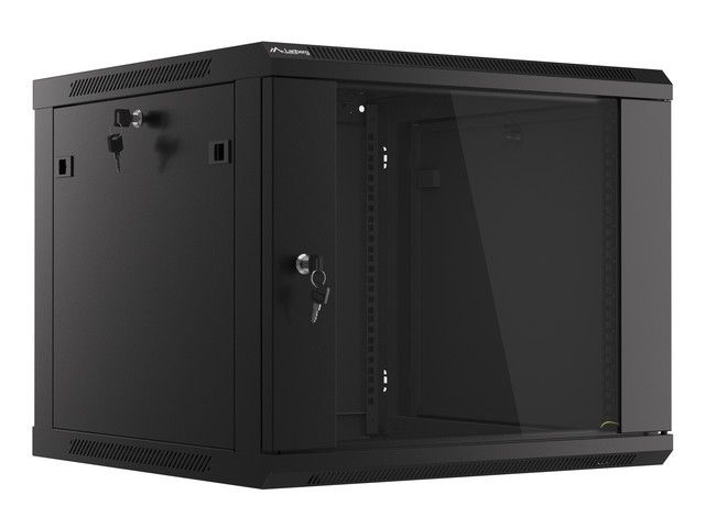 Lanberg racková skříň 19" pro montáž na stěnu 9u/600x600 (flat pack) V2 černá