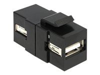 Konektor keystone - USB Type A - černá