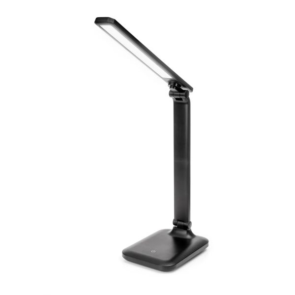 Platinet PDL194B stolní LED lampa Remus 5W stmívatelná, dotykové ovládání, USB port, černá