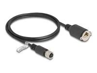M12 Cable D-coded 4 pin female to RJ45 j