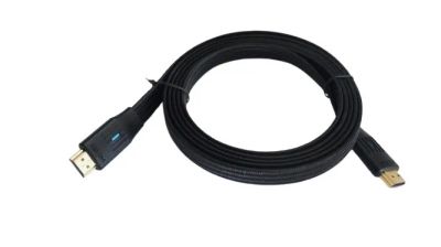 TB HDMI kabel 2v1 flat, černý, 2m