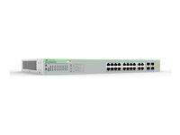 Allied Telesis AT iGS950/20PS - Přepínač - inteligentní - 16 x 10/100/1000 (PoE+) + 4 x combo 100/1000 SFP/RJ-45 - proudění vzduchu ze strany na stranu - desktop, pro připevnění na zeď, Lze montovat do rozvaděče - PoE+ (370 W) - kompatibilní s TAA