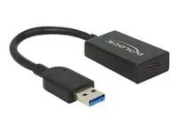 USB adaptér - USB typ A (M) do USB-C (F) - USB 3.1 Gen 2 - 15 cm - černá