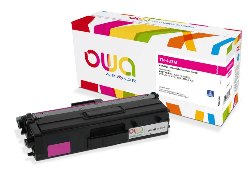 OWA Armor toner kompatibilní s Brother TN-423M, 4000st, červená/magenta
