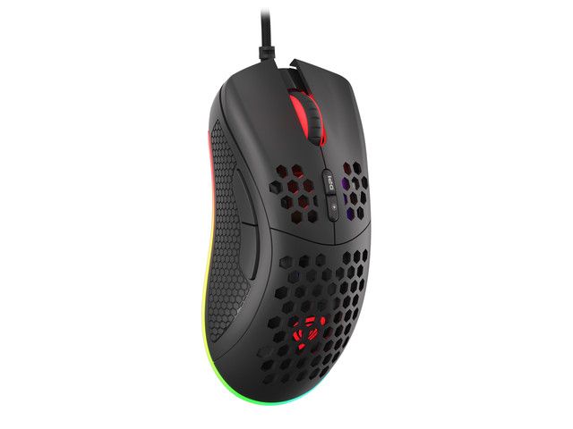 Genesis herní optická myš KRYPTON 555/RGB/8000 DPI/Herní/Optická/8 000 DPI/Drátová USB/Černá