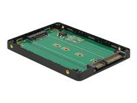 Bay adaptér pro datový sklad - 2.5" to M.2 - černá, stříbrná