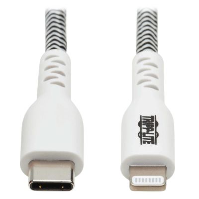 Kabel USB-C 2.0 / Lightning, s LED diodou, MFi, (Samec/Samec), odolný kabel, 3.05m