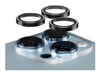 PanzerGlass HoOps Apple iPhone 13 Pro/13 Pro Max - ochranné kroužky pro čočky fotoaparátu - černý hliník/sklo