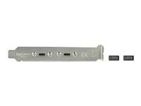 Panel USB - 20 pin USB 3.1 header (M) do USB-C (F) - 20 V - 3 A - 50 cm - černá