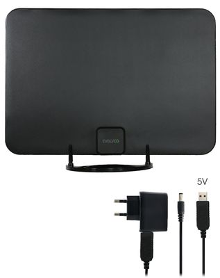 EVOLVEO Xany 2A, 230/5V, aktivní pokojová anténa FM/DAB+/DVB-T2, filtr LTE,4G,5G