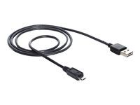 Kabel USB - Micro USB typ B (M) do USB (M) - USB 2.0 - 1 m - černá