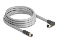 M12 Cable L-coded 5 pin male straight to