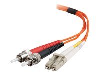 Síťový kabel - ST několik režimů (M) do multirežim LC (M) - 2 m - 2 m - optické vlákno - duplex - 50 / 125 mikron - OM2 - neobsahuje halogen - oranžová