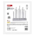 LED svícen stříbrný, 28,5 cm, 3x AA, vnitřní, teplá bílá, časovač