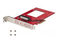OS Independent (PEX4SFF8639U3) - Adaptér rozhraní - 2.5" - U.3 NVMe - PCIe 4.0 x4 - červená - kompatibilní s TAA