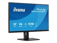 iiyama ProLite XB3294UHSCP-B1 - LED monitor - 31.5" - 3840 x 2160 4K @ 60 Hz - VA - 400 cd/m² - 3000:1 - 2 ms - HDMI, DisplayPort, USB-C - reproduktory - černá, matná