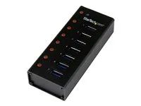 Metal Enclosure - Desktop or Wall Mountable - Rugged & industrial Powered USB Expander and Splitter Hub (ST7300U3M) - Rozbočovač - 7 x SuperSpeed USB 3.0 - desktop, pro připevnění na zeď - pro P/N: BNDTBUSB3142, PEXUS313AC2V, PEXUSB311A1E, PEXUSB312A2, PEXUSB314A2V, PEXUSB314A2V2