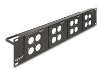 D-Type 19  Patch Panel with 4 D-Type pla