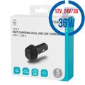 DELTACO USBC-CAR120, Autonabíječka 1x USB-C/USB-A