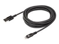 Kabel Lightning - USB s piny (male) do Lightning s piny (male) - 3 m - černá