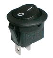 Kolébkový spínač kulatý 2pol./2pin ON-OFF 250V/6A černý