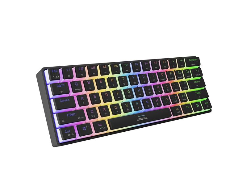 Genesis herní klávesnice THOR 660 G2/Gateron Brown/USB+BT/US layout/Černá