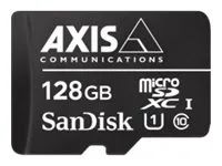 Paměťová karta flash (adaptér microSDXC na SD zahrnuto) - 128 GB - UHS-I U1 / Class10 - microSDXC UHS-I - černá - pro AXIS D3110, M3085, M3086, M4308, M5075, P3818, Q1656, Q1715, Q1942, Q6100; P37 Series
