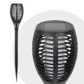 LED solární lampa imitující plameny - černá - plast - 450 x 100 mm
