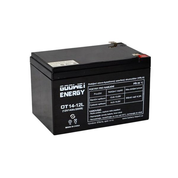 Trakční olověný akumulátor 12V 14Ah GOOWEI ENERGY OTL14-12 DEEP CYCLE