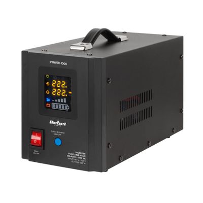 Zdroj záložní REBEL POWER-1000 12V 230V 1000VA 700W Black