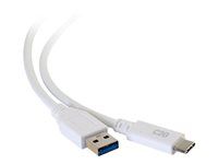 USB C to USB A - M/M - USB kabel - USB typ A (M) do USB-C (M) - USB 3.1 - 30 V - 3 A - 91.4 cm - bílá