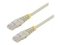 Patch kabel - RJ-45 (M) do RJ-45 (M) - 10 m - UTP - CAT 5e - provedení bez hrbolků, licna - šedá