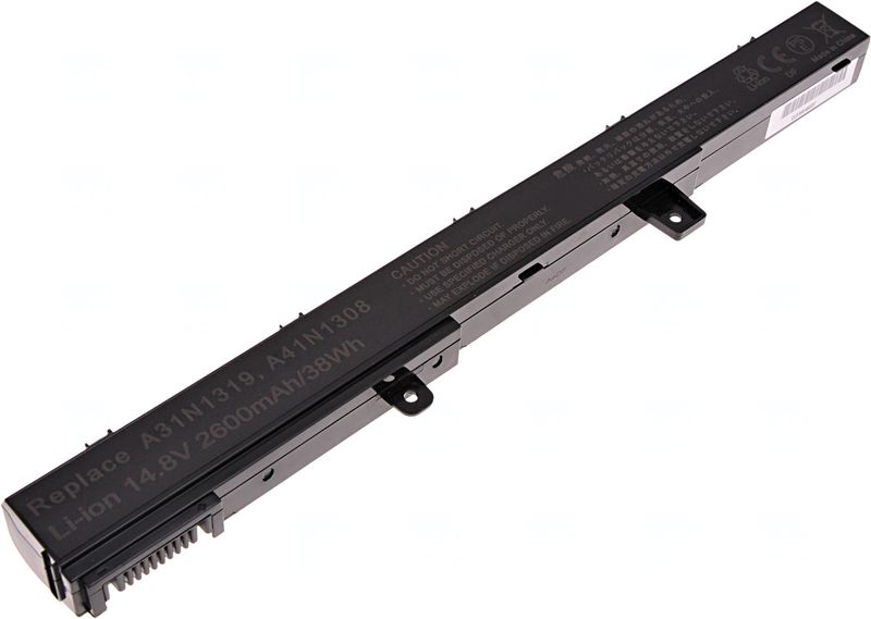 Baterie T6 Power pro Asus X451, X551, F551, P551, R411, R512, RX551, F451, 2600mAh, 38Wh, 4cell